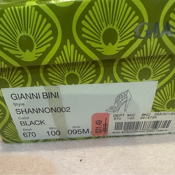 Gianni Bini Black Shimmer Shannon Heels 9.5M - Picture 2 of 8